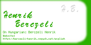 henrik berczeli business card